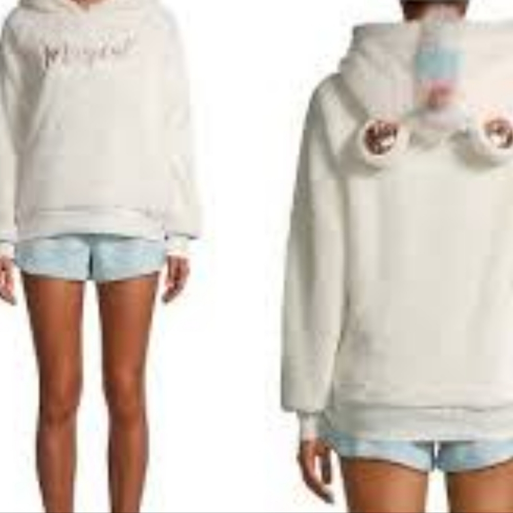 Secret Treasures ivory plush Magical unicorn hoodie size large